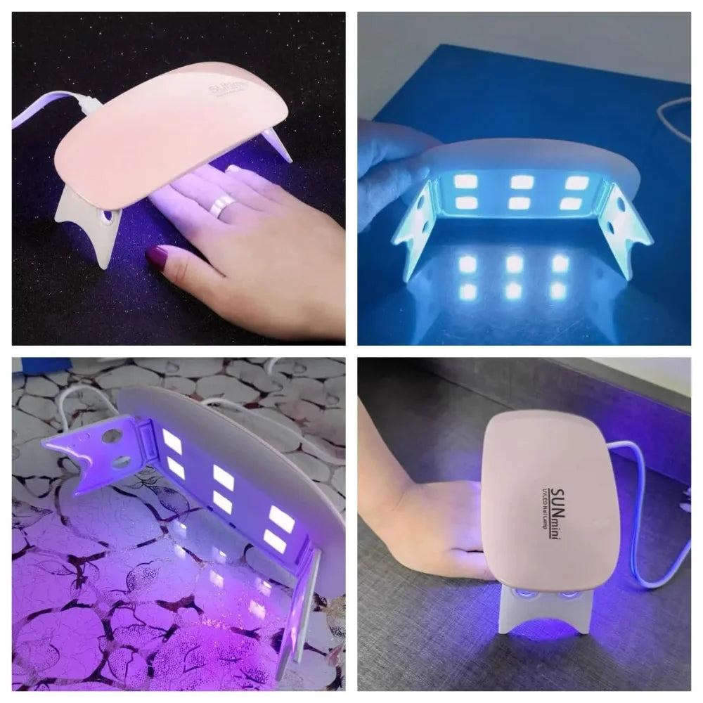 Mini Cabine Secador de Unha Gel Acrílica Esmalte Led UV Portátil Dobravel Usb Bivolt Sun Mini
